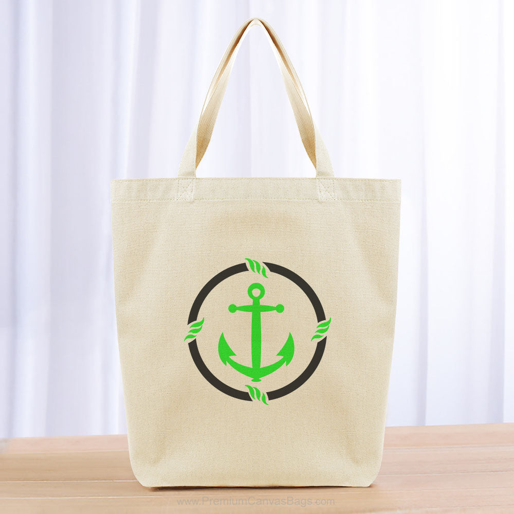 Anchor Tote Bag - black green
