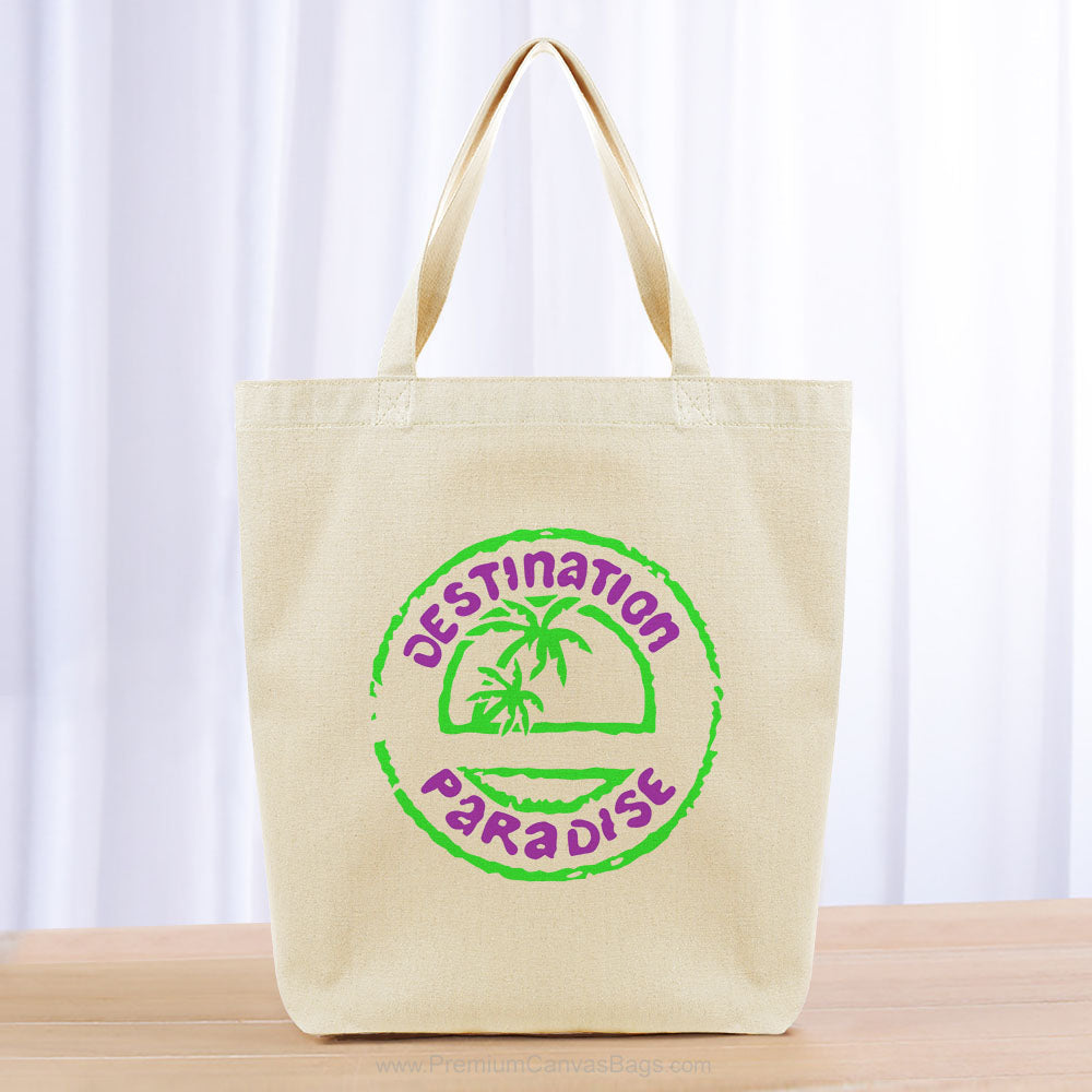 Destination Paradise Tote Bag - green purple