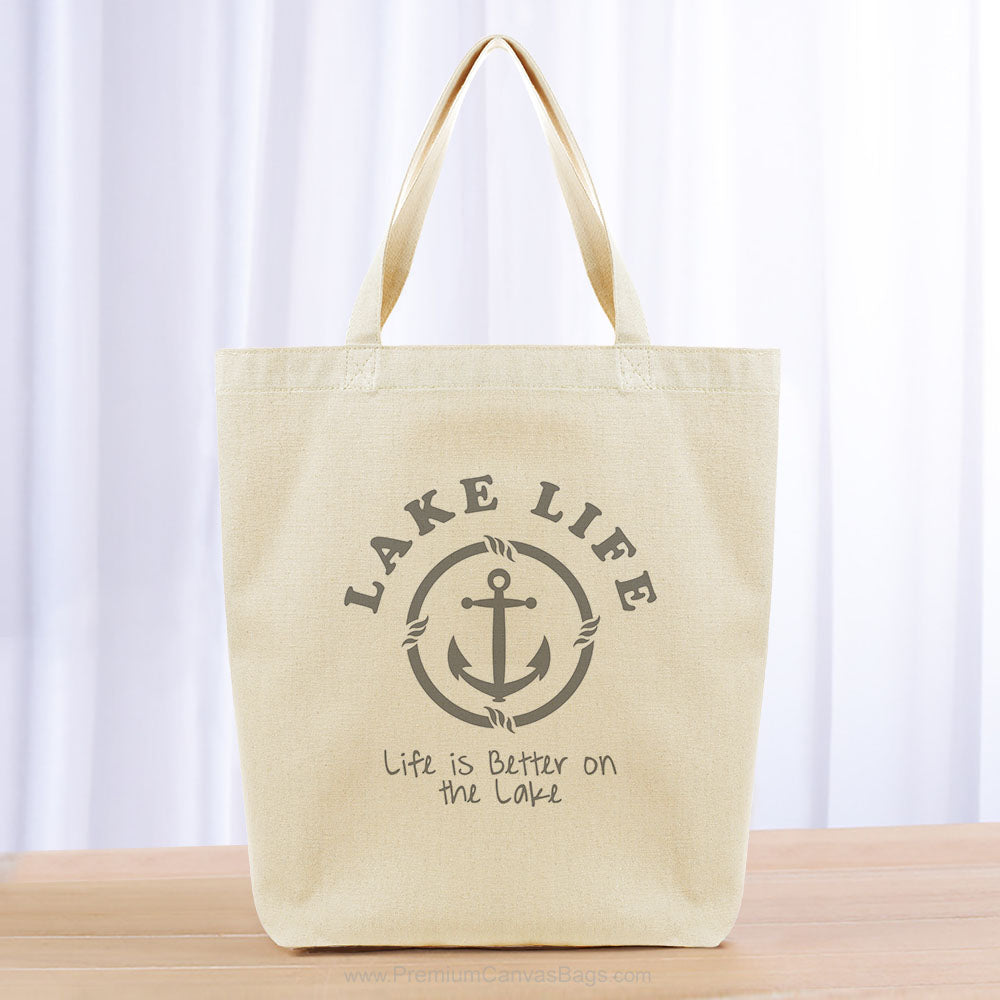 Lake Life Tote Bag - gray