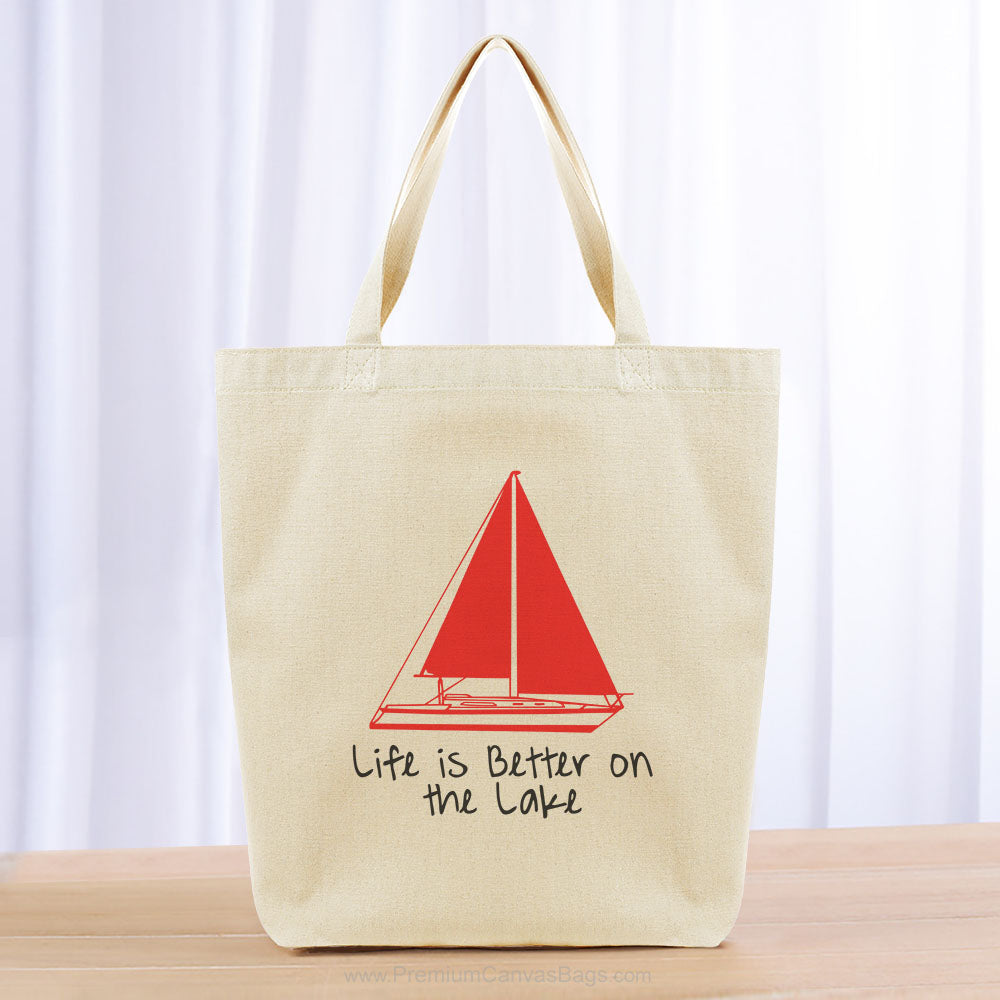 Beach Bum Tote Bag - black red