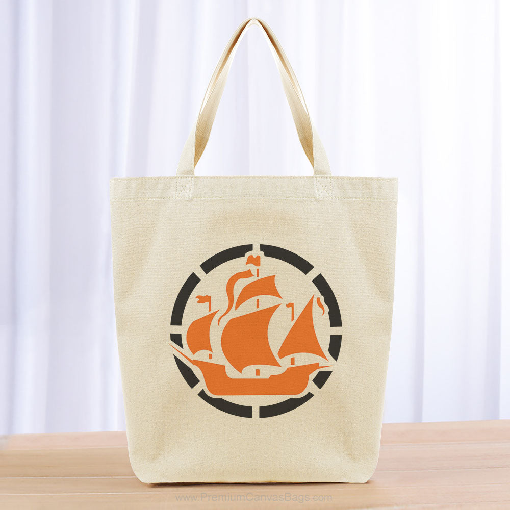 Sailing Tote Bag - black orange