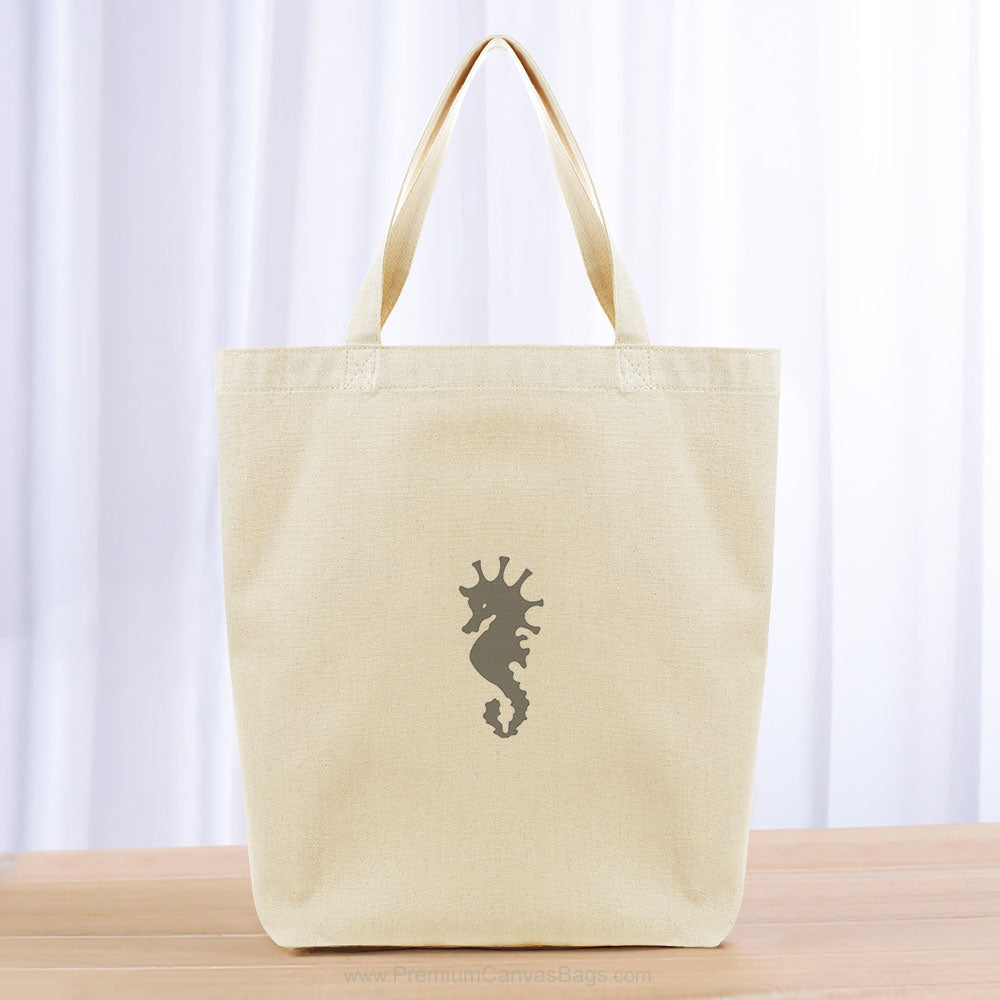 Mini Ocean Sea Horse Tote Bag - gray