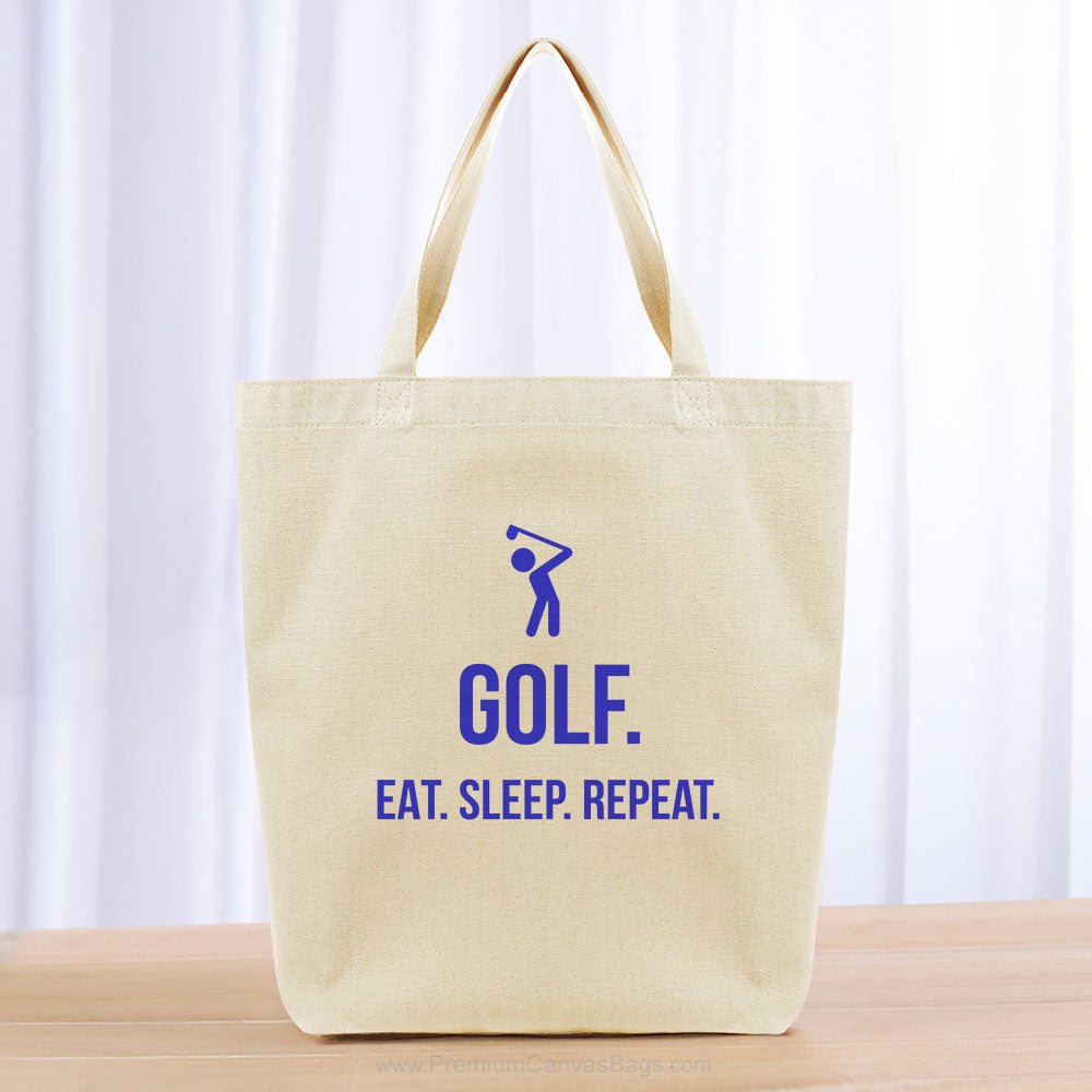 Golf Eat Sleep Repeat Tote Bag - blue