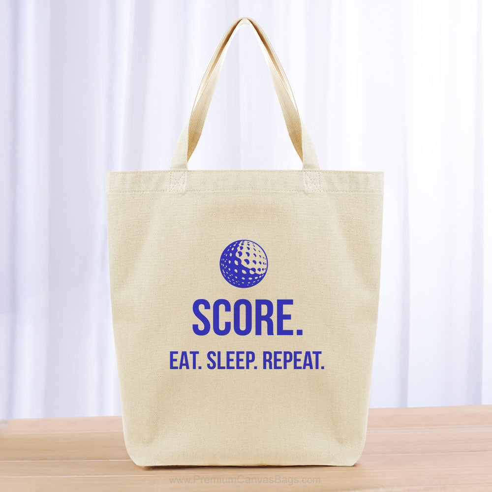 Score Eat Sleep Repeat Tote Bag - blue