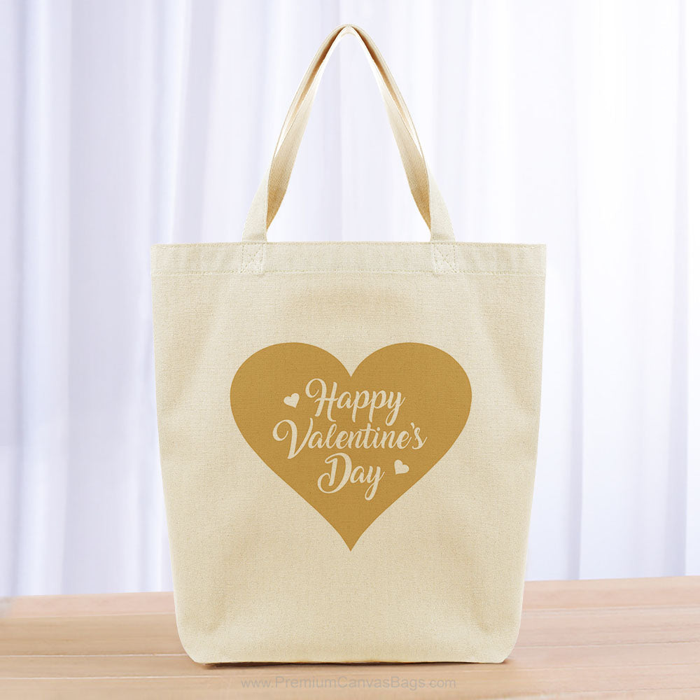 Valentines Tote Bag - yellow orange