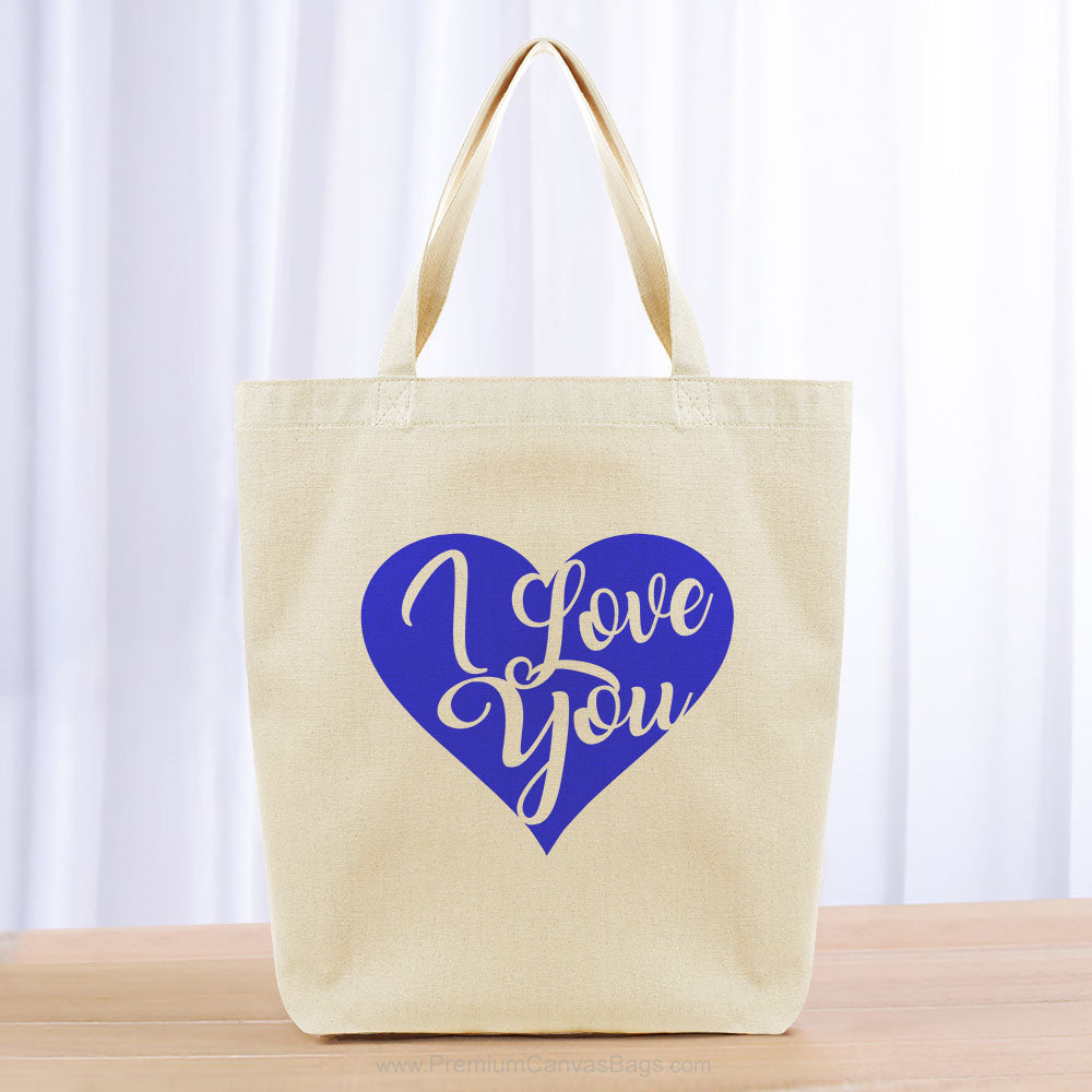 Valentines Tote Bag - blue