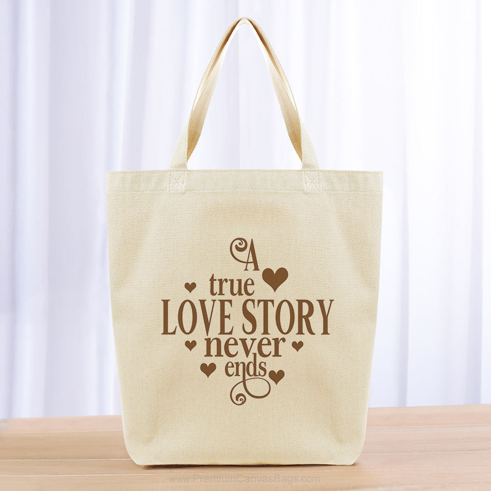 Valentines Tote Bag - brown