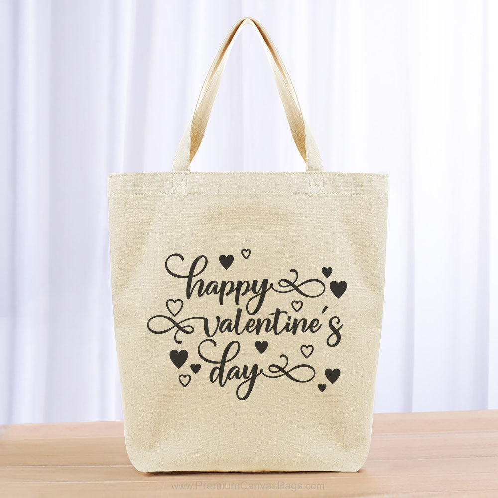Valentines Tote Bag - black