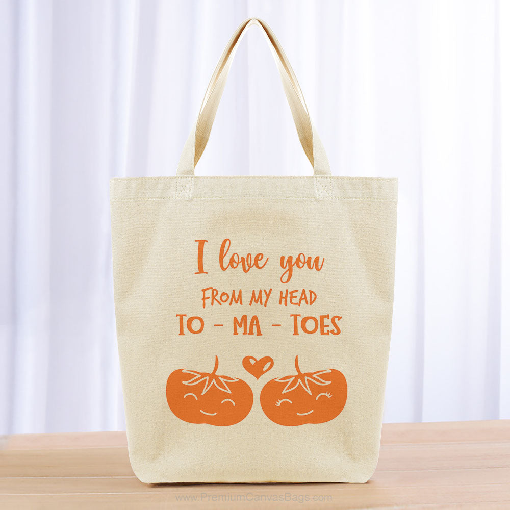 Valentines Tote Bag - orange