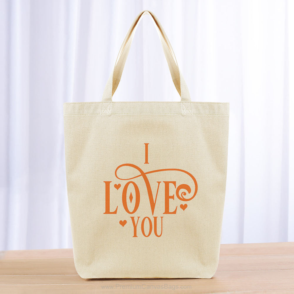 Valentines Tote Bag - orange