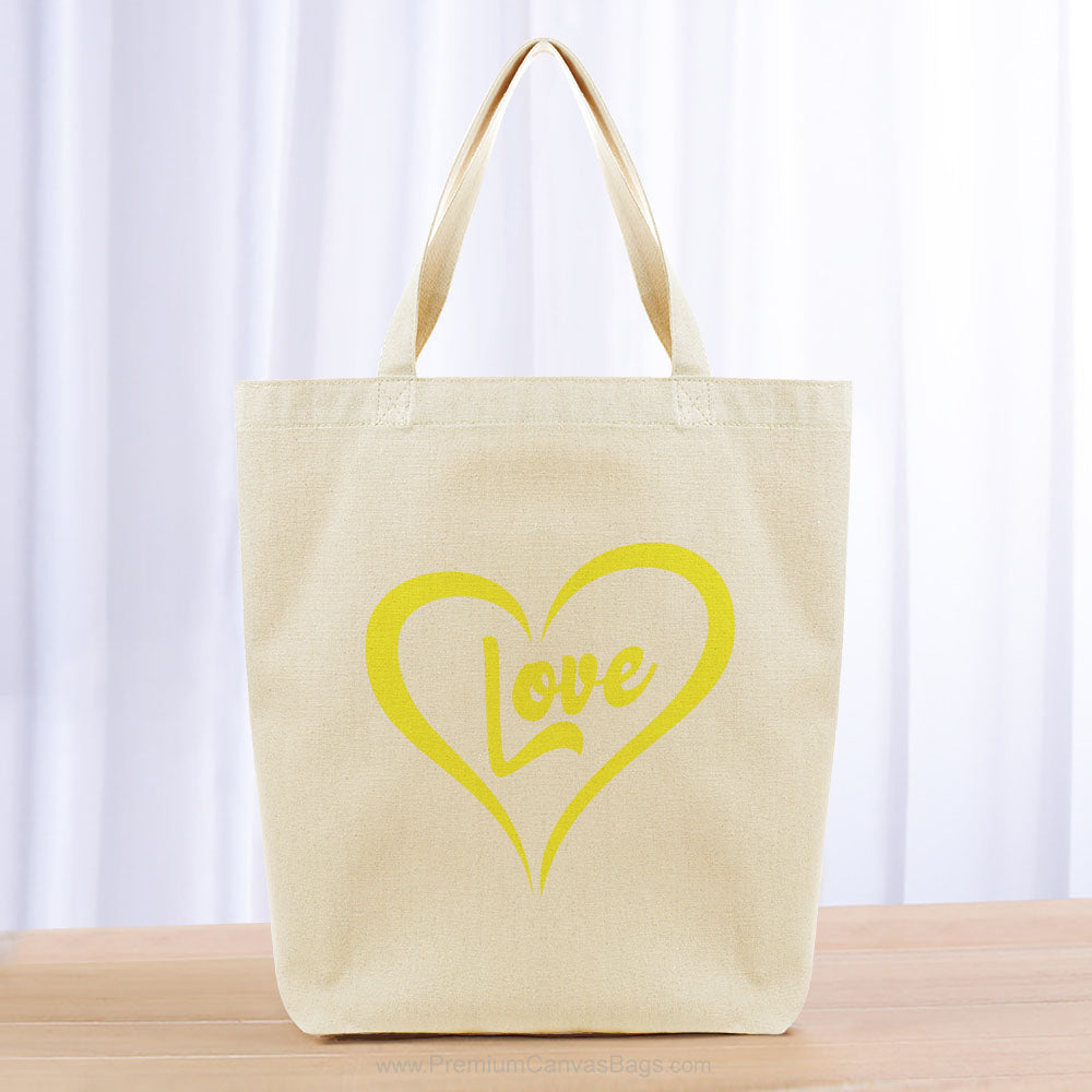 Valentines Tote Bag - yellow