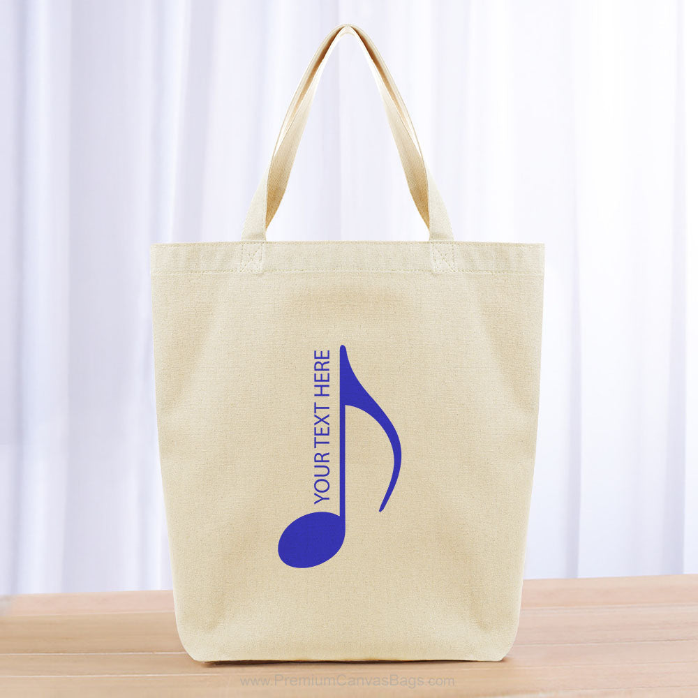 Music Staff Tote Bag - blue