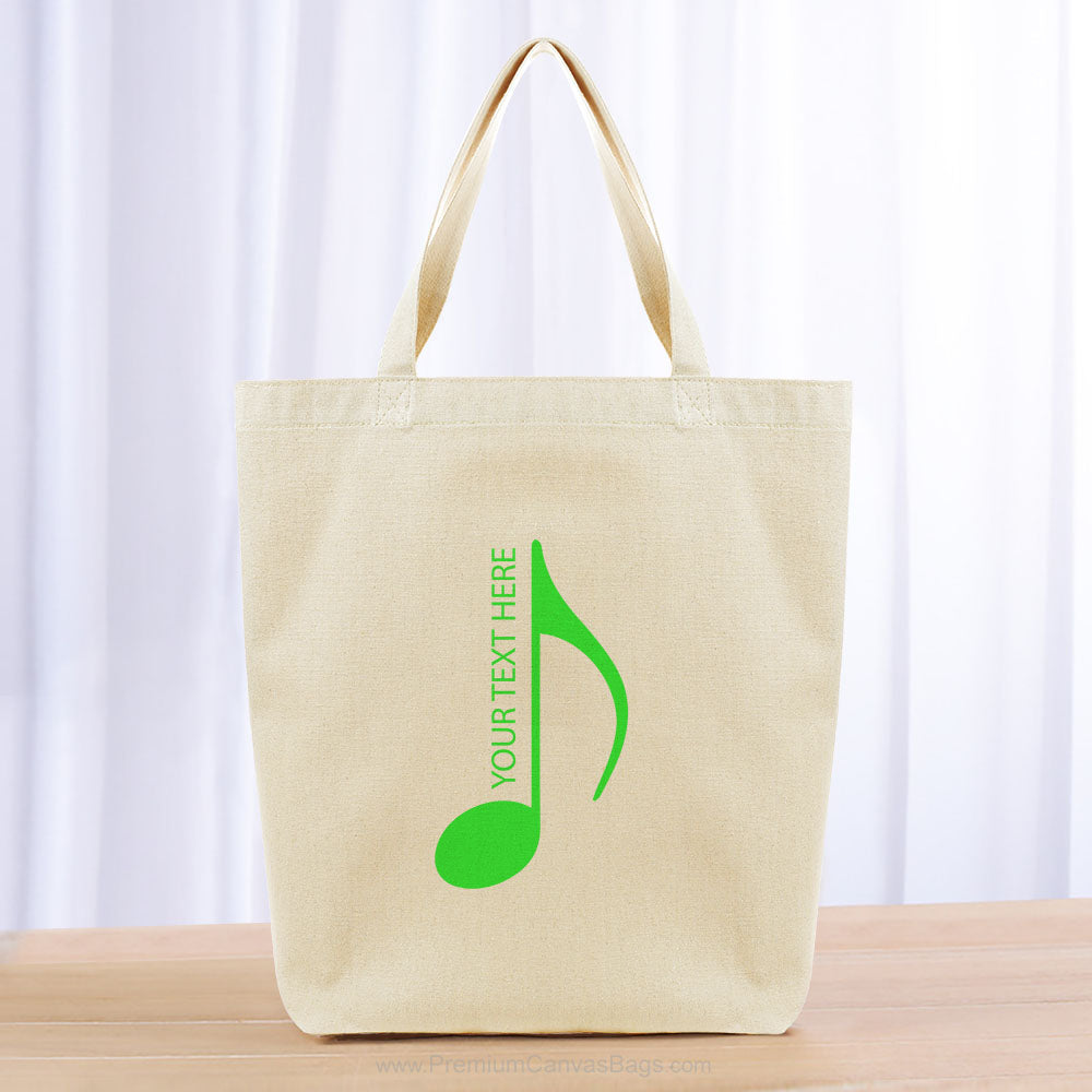 Music Staff Tote Bag - green