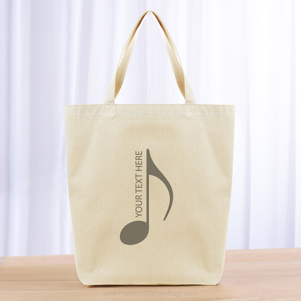 Music Staff Tote Bag - gray