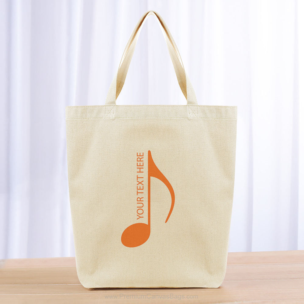 Music Staff Tote Bag - orange