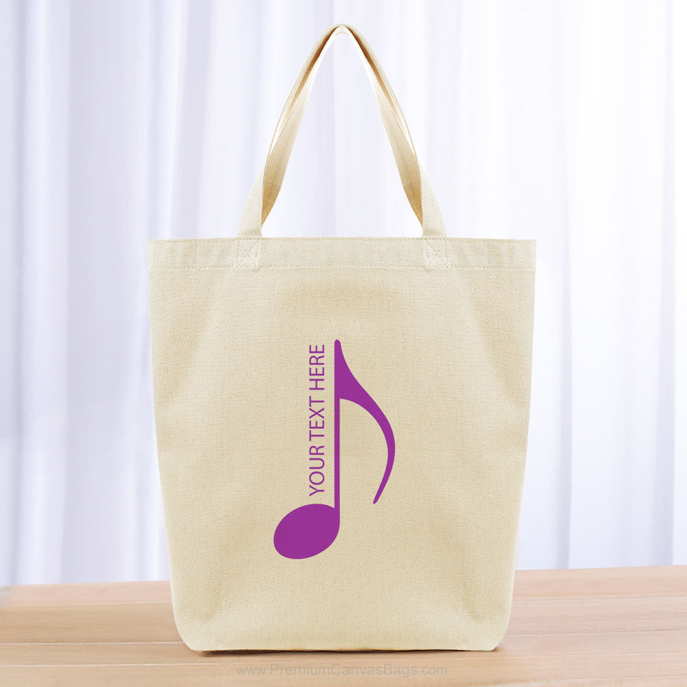 Music Staff Tote Bag - purple