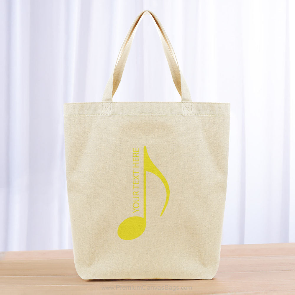 Music Staff Tote Bag - yellow