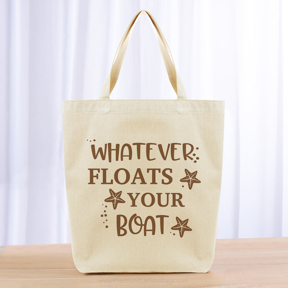 Whatever Floats Your Boat Tote Bag - brown