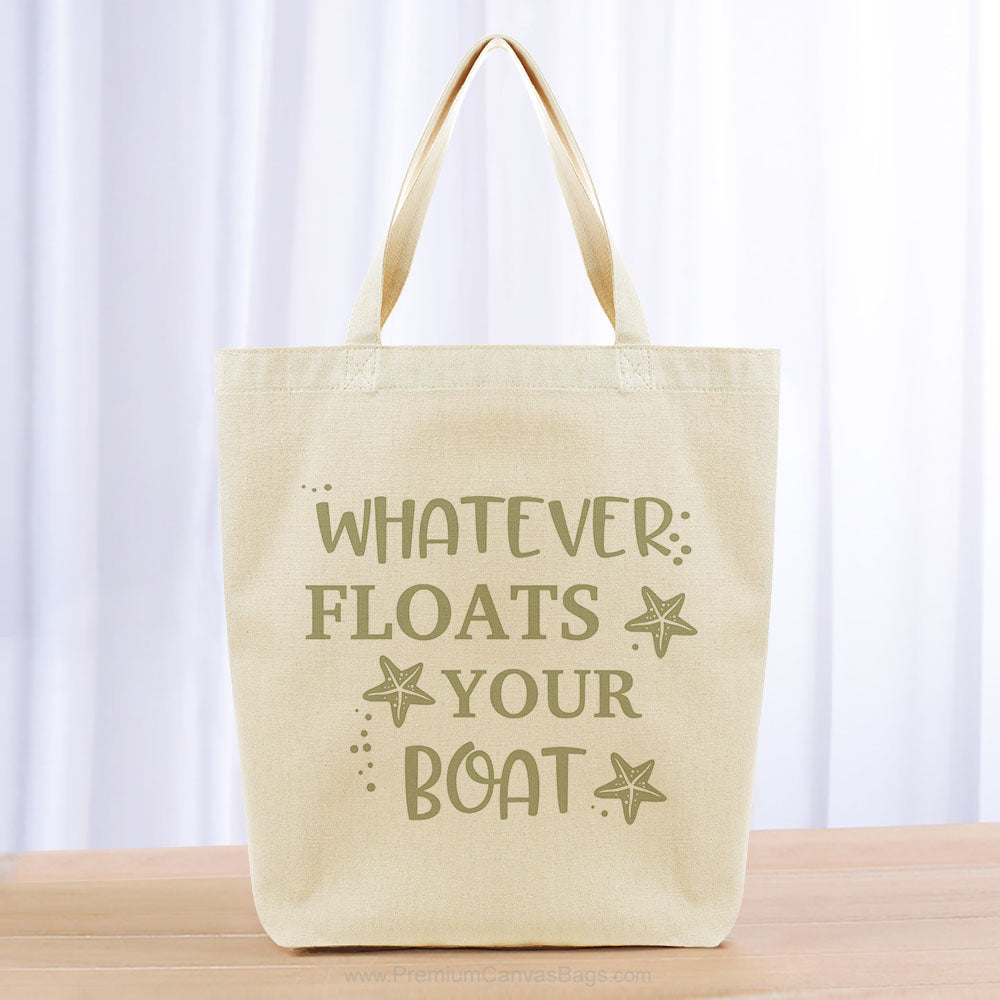 Whatever Floats Your Boat Tote Bag - khaki