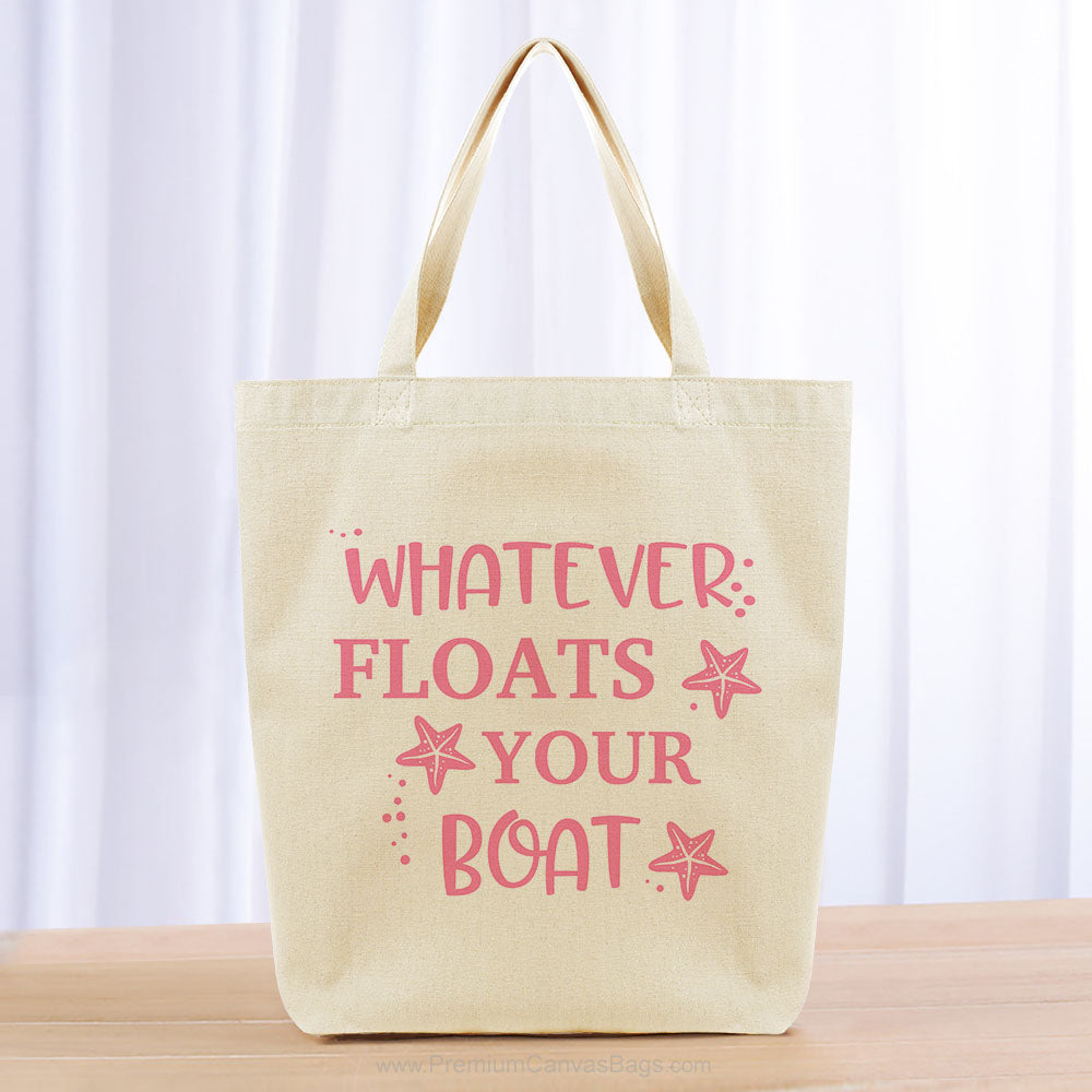 Whatever Floats Your Boat Tote Bag - pink