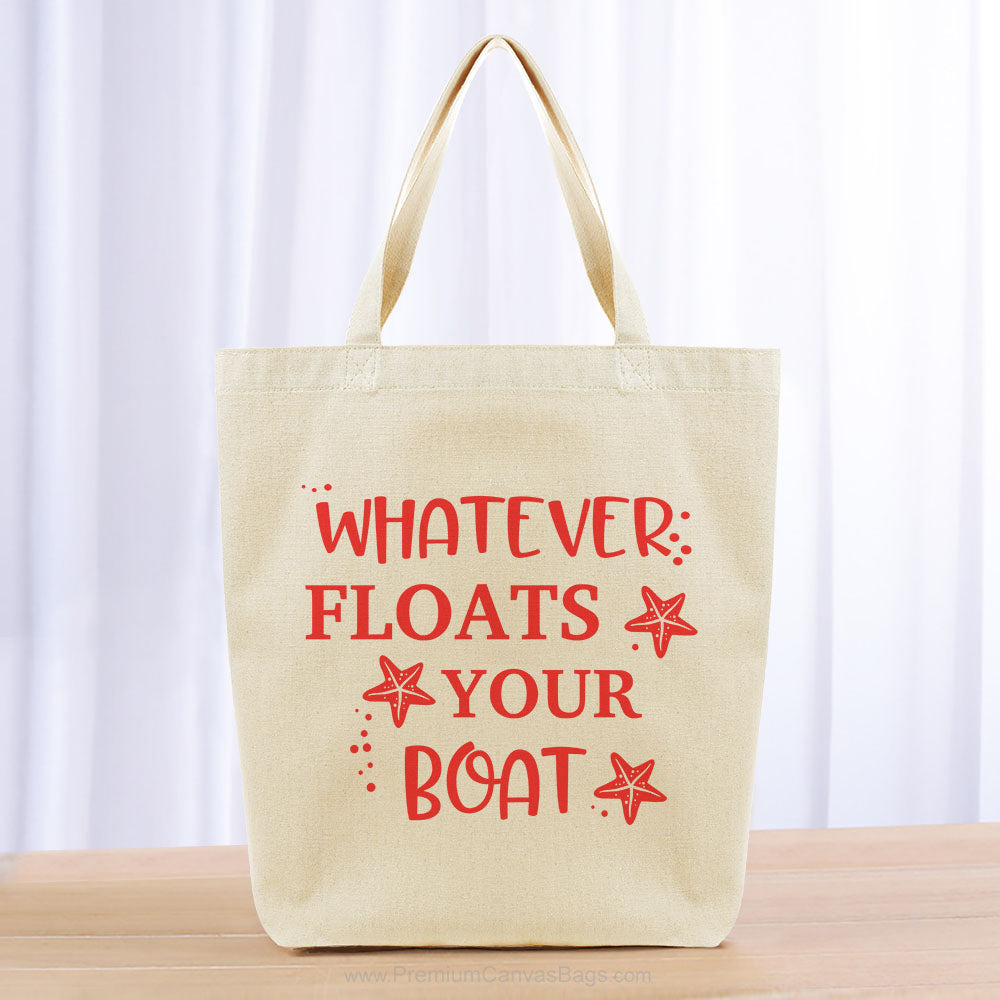 Whatever Floats Your Boat Tote Bag - red