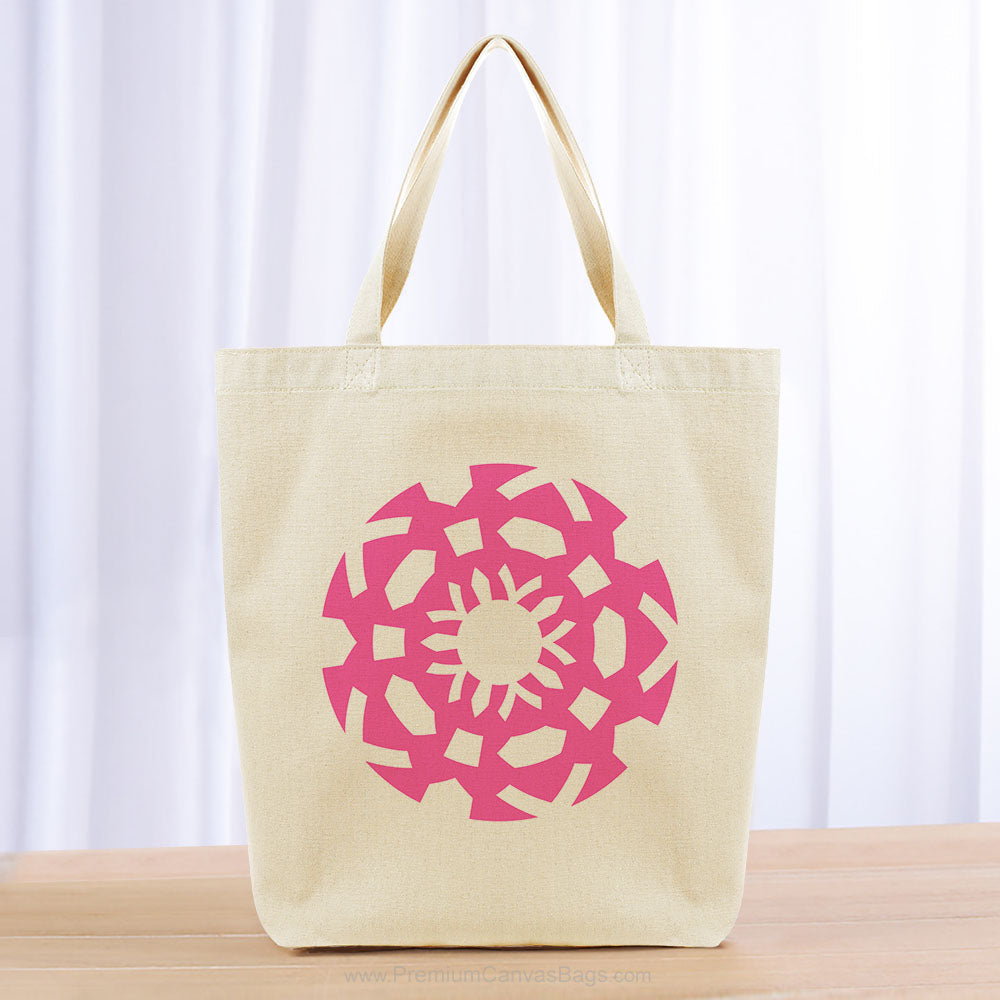 Aztec Tote Bag - hot pink