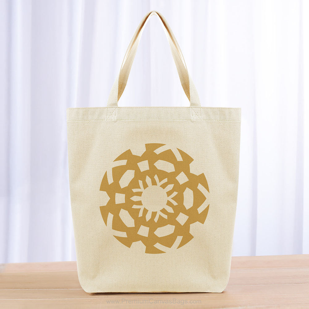 Aztec Tote Bag - yellow orange